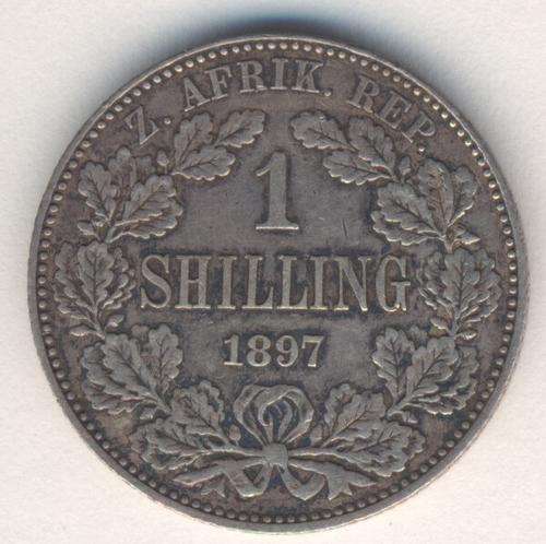 1897 ZAR Kruger Shilling XF+ nice toning - as per photo