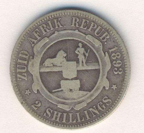 1893 ZAR Kruger two shilling - scarce