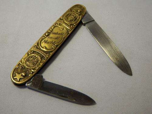 Paul Kruger and De Wet - Eendracht maak macht pocket knife