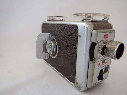 Kodak Brownie 8 mm movie camera II in leather pouch