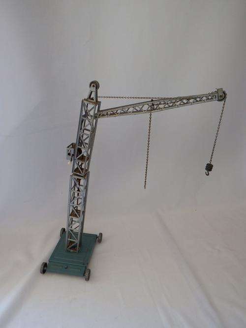 Vintage tinplate crane - made in Western Germany - not sure if parts are missing Marked off 30%