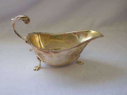 Silver plated sauce boat