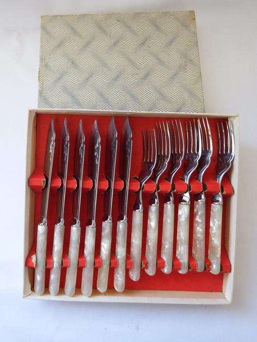 Fish Knife and fork set in original box - as per photo