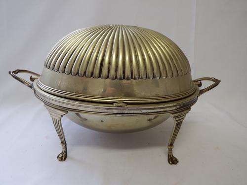 Silverplated closed serving dish - handle to handle 38 cm - as per photo