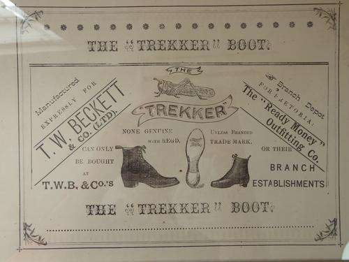 T.W. Beckett & Co - The Trekker - 1891 ZAR advertisement - original in frame