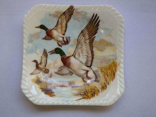 Royal Adderley - Floral - Bone China - made in England trinket bowl with wild geese