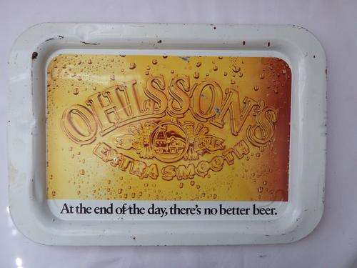 OHLSSONS extra smooth beer Tray