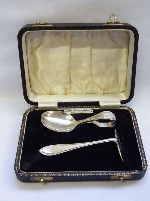 Silver plated Baby Feeding Spoon Set