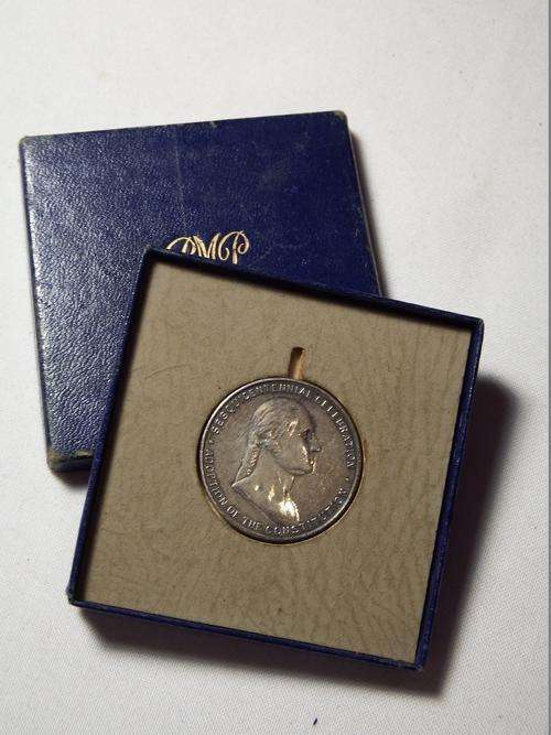 1787 - 1937 150th Anniversary celebration silver medallion for adoption of the constitution