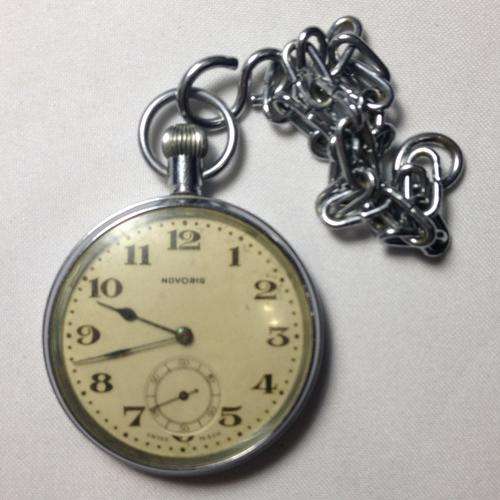 Vintage Novoris pocketwatch with fob chain