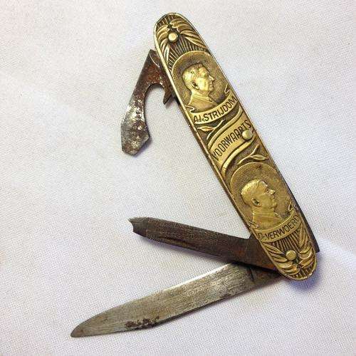 1910 Ã¢ÂÂ 1960 pocket knife - Malan, Hertzog, Strijdon, Verwoerd - blade broken