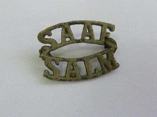 SA Air Force shoulder title made from lead - as per photo