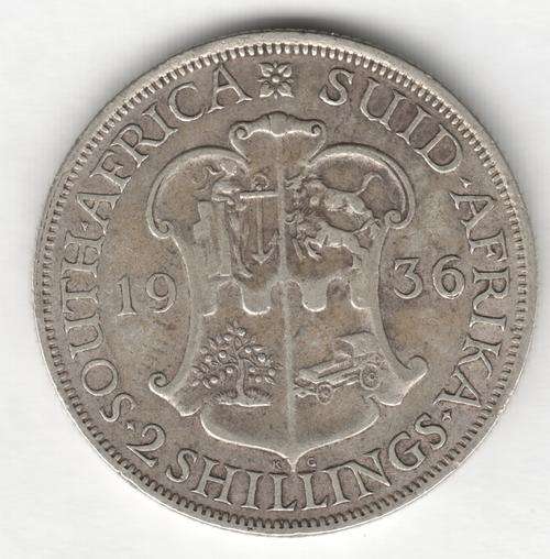 SAU 1936 Two shilling VF - Book value R500 as per scan