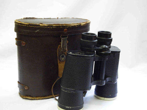 SNS Orchid 7 x 50 binoculars in case