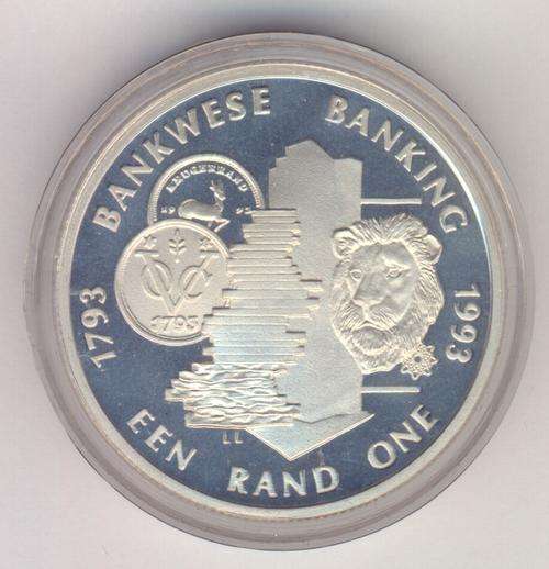 1993 RSA Protea silver R1 proof - Banking
