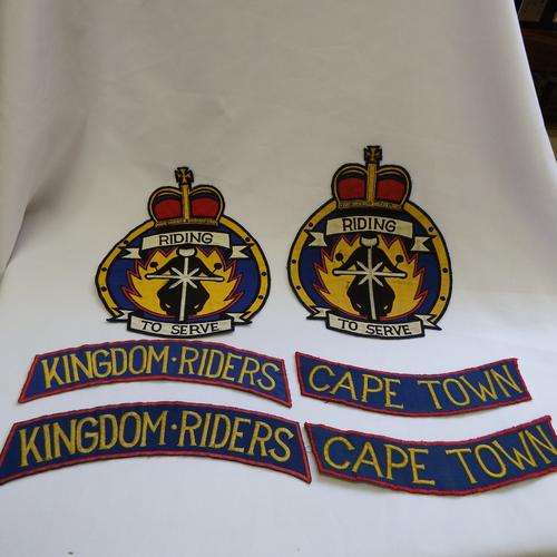 Lot of 6 Kingdom Riders cloth bikers badges