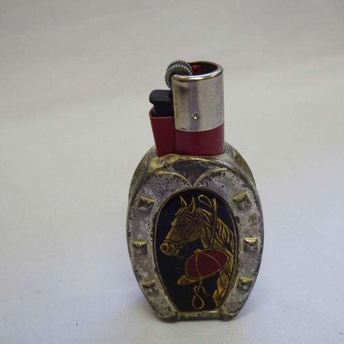 Vintage horse themed lighter holder with non working lighter