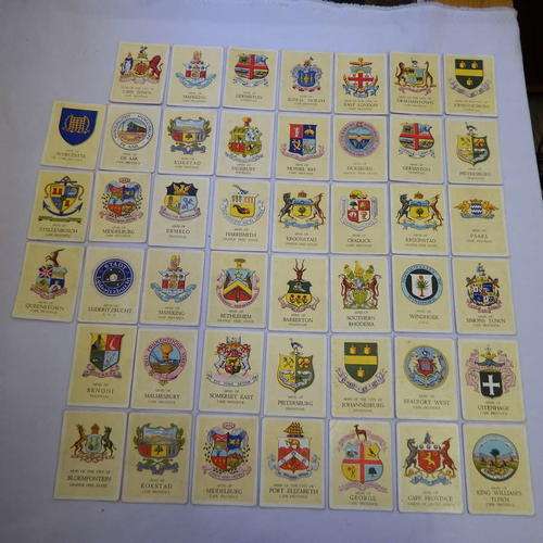 Lot of 45 coats of arms cigarette cards - South Africa - United Tabacco Company