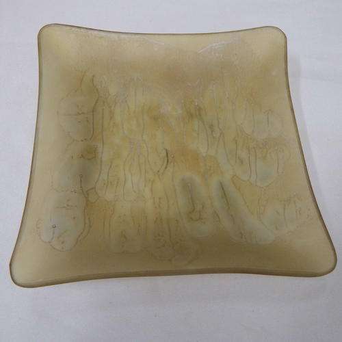 Frosted glass ashtray