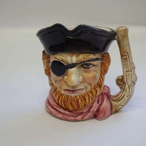 Vintage pirate character toby jug - no makers mark - 12cm high