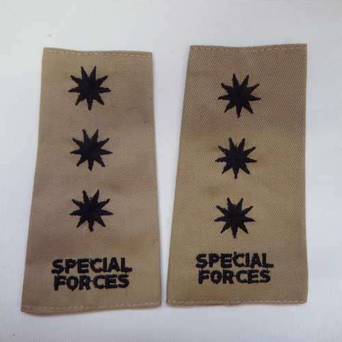 Pair of Transkei Special Forces Captains Rank Epaulettes 1981 - 1994 Embroidered
