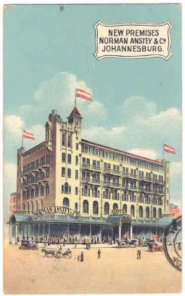 Postcard - New Premises, Norman Anstey and Co. Johannesburg