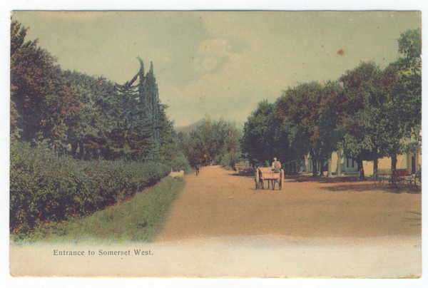 Postcard - Entrance to Somerset West - from Summerset West to Simonstown
