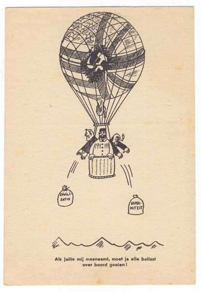 Postcard - `Als jullie ij meeneemt, moet je alle ballast over boord gooien!`