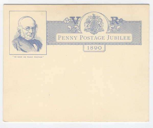 Postcard - 1890 Penny Postage Jubilee - Unused
