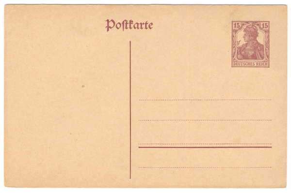 Pre-printed Unused Postkarte - Stamp : 15 Mark