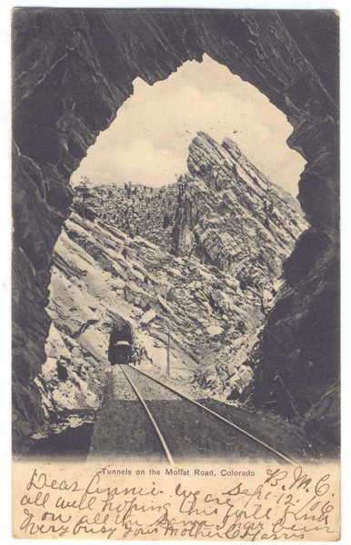 Post Card - Tunnels on the Moffat Road, Colorado