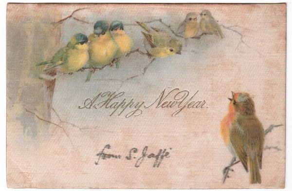 Post Card - A Happy New Year - Stamp : SA one Penny