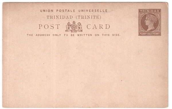 Pre-printed Trinidad post card - Stamp : Penny Half Penny - Unused