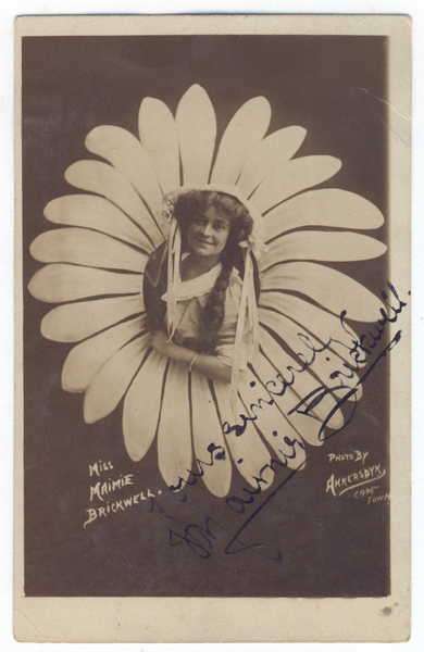 Post Card - Miss Maimie Brickwell - Signed by her - Unused