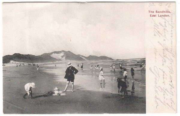 Post Card - Vintage photo of people enjoying the beach - The Sandhills, East London