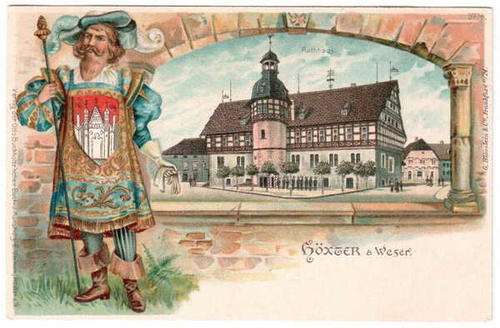 Post Card - Postkarte - Hoxter a weser - Ratthaus - unused