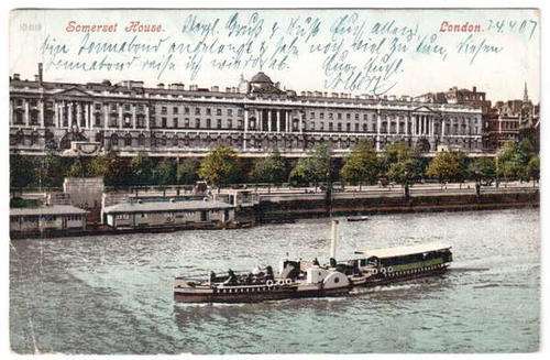 Post Card - Somerset House - London - 24/04/1907 - Stamp : One Penny
