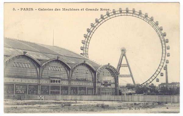 Post Card - Paris - Galeries des Machines et Grande Roue - Unused