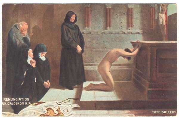 Post Card - Renunciation, P.H.Calderon R.A.