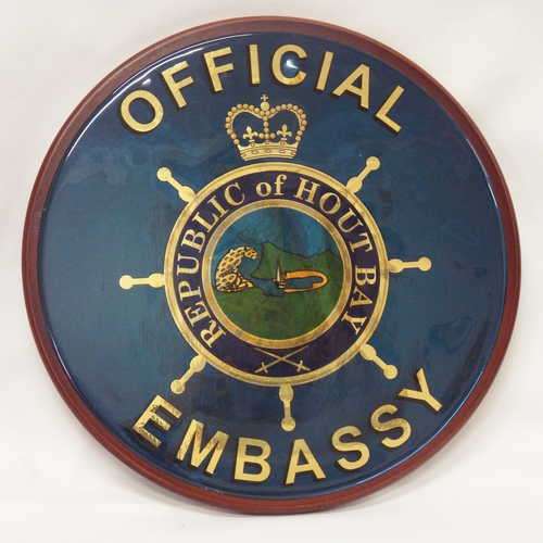 Republic of Hout Bay - Official Embassy Plaque