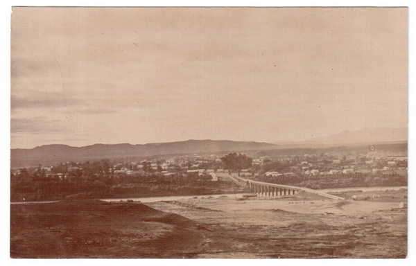 Post Card - Vintage photo of town and bridge, Aliwal North - Unused