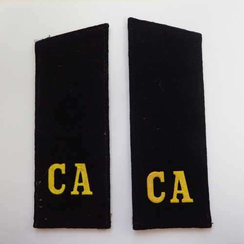 Pair of Soviet Army black Artillery troop shoulder board epaulettes