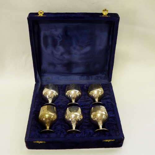 Set of six EPNS Goblets / Egg holders
