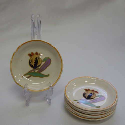 Set of 7 J & G Meakin England butter plates - flower design - @ Crazy R1 start