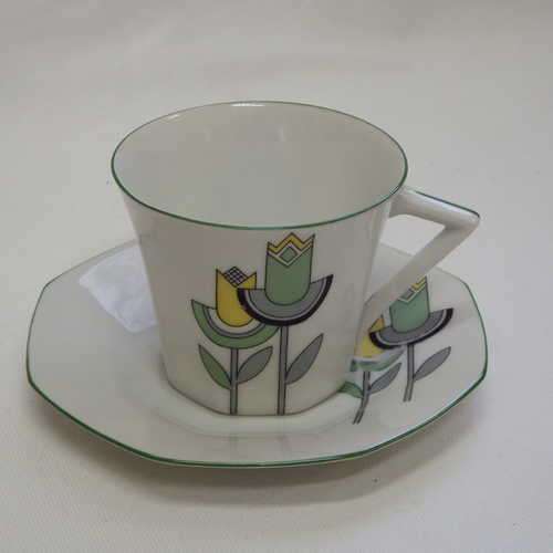 Protea China Art Deco Style cup and saucer