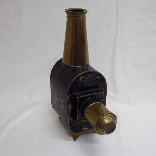 Antique brass magic lantern glass slide viewer / projector