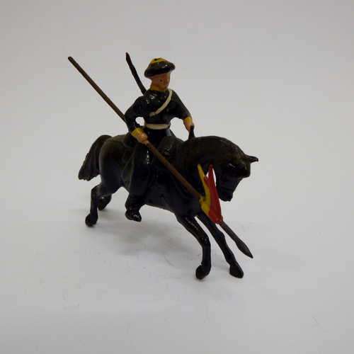 Horse back lancer with moveable arm