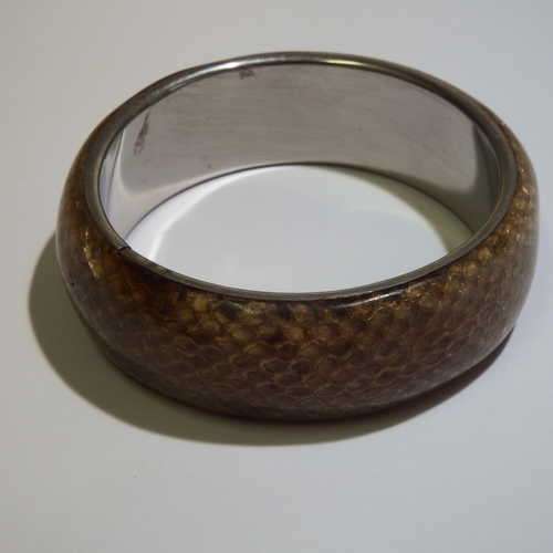 Imitation snake skin bangle