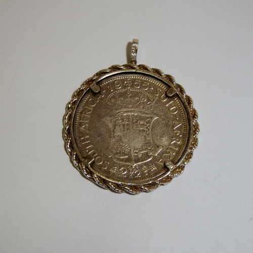 1955 Silver Shilling pendant