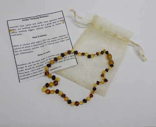 Amber teething necklace